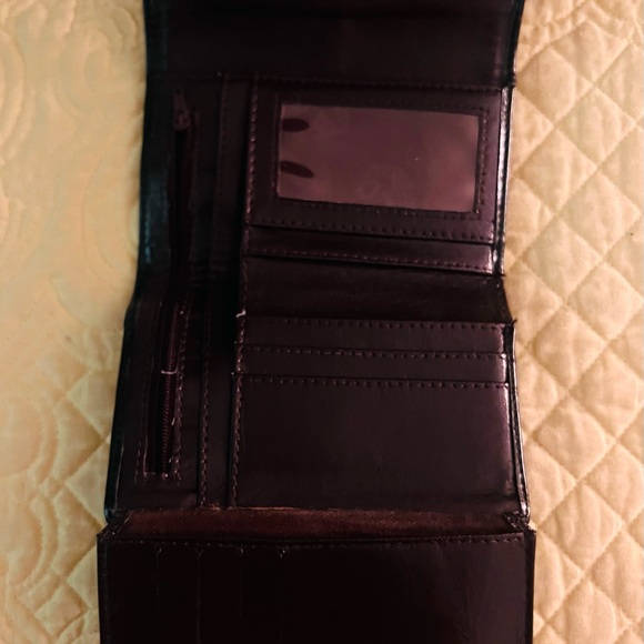 Western style wallet - Burgundy and Black - Picture 3 of 5
